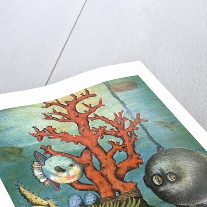 Explorer William Beebe in bathysphere by Anonymous