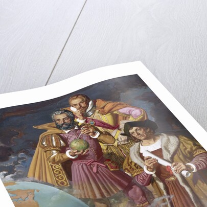 Christopher Columbus, Ferdinand Magellan and Vasco de Gama by Anonymous