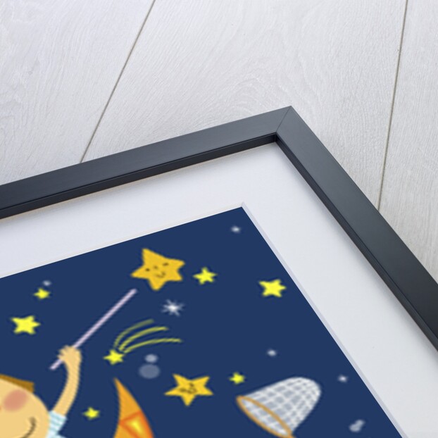 The image of children playing with moon and star by Anonymous