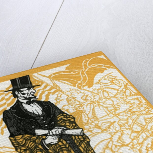 Abraham Lincoln and Civil War scene by Anonymous