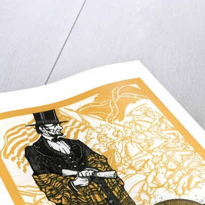 Abraham Lincoln and Civil War scene by Anonymous