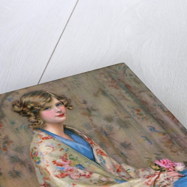 Portrait of a young woman in shawl by Anonymous