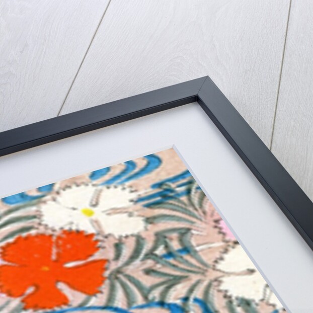 Woodblock print of carnation flowers by Anonymous