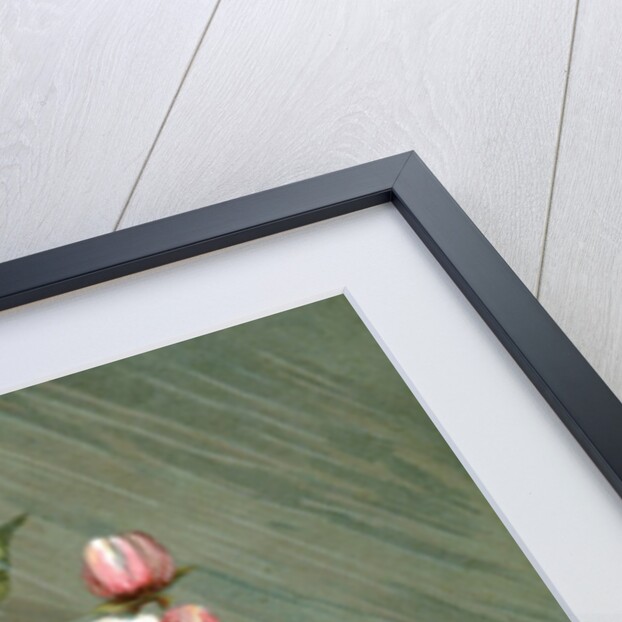 Fairies hiding in rose blossoms in the rain by Anonymous