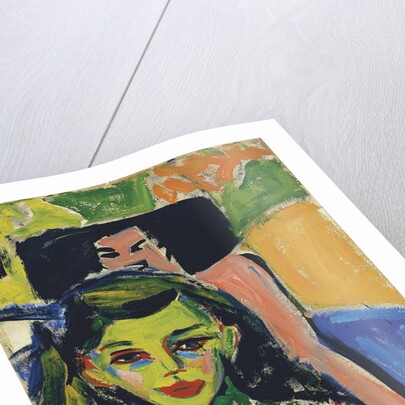 Franzi in Front of a Carved Chair by Ernst Ludwig Kirchner