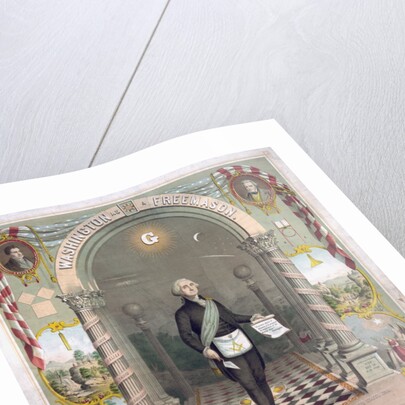 Print of President George Washington dressed as a Freemason by Anonymous