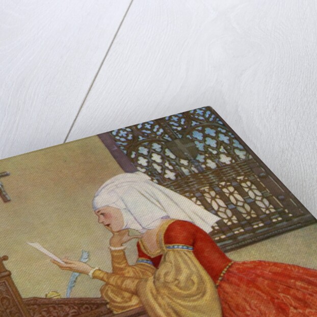 Medieval woman of the house in private chambers by Anonymous