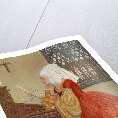 Medieval woman of the house in private chambers by Anonymous