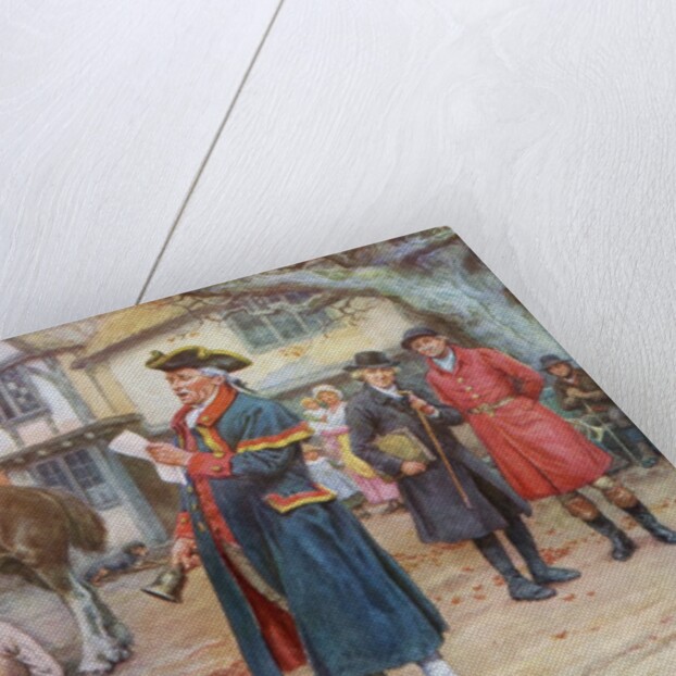 Town crier reading the news by Anonymous