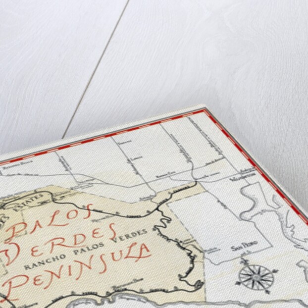 1935 promotional map for the Palos Verdes Peninsula by Anonymous