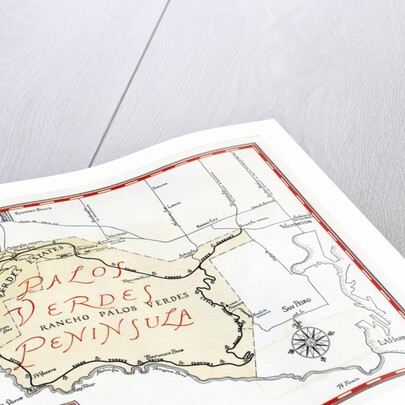 1935 promotional map for the Palos Verdes Peninsula by Anonymous