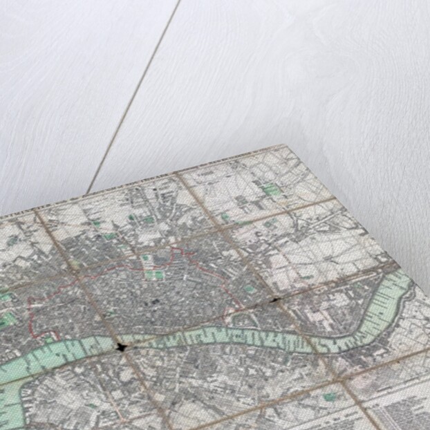 1795 folding 'pocket map' or street plan of London by Anonymous