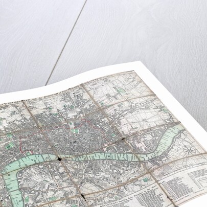 1795 folding 'pocket map' or street plan of London by Anonymous