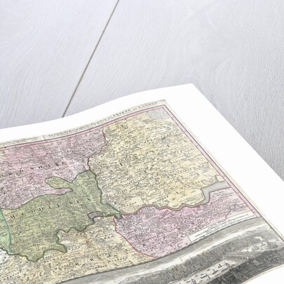 18th century map of London and Its Environs by Anonymous