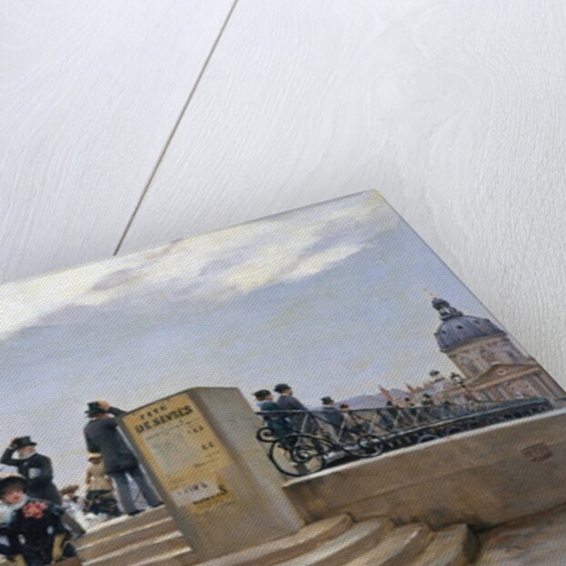 A Windy Day on the Pont des Arts, Paris by Jean Beraud