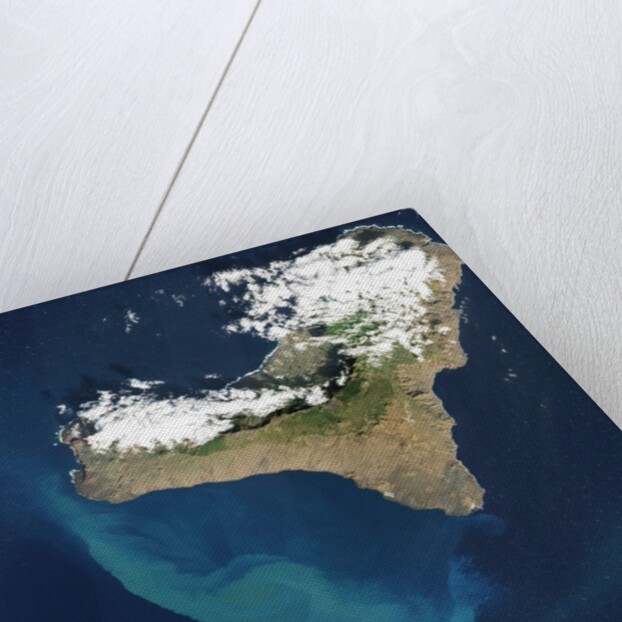 Satellite view of underwater eruption at El Hierro by Anonymous