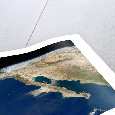 Satellite View of Baja California and the Pacific coast of Mexico by Anonymous