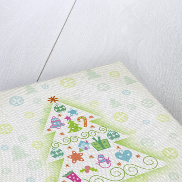 Christmas with tree and decorations by Anonymous