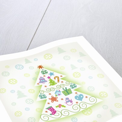 Christmas with tree and decorations by Anonymous