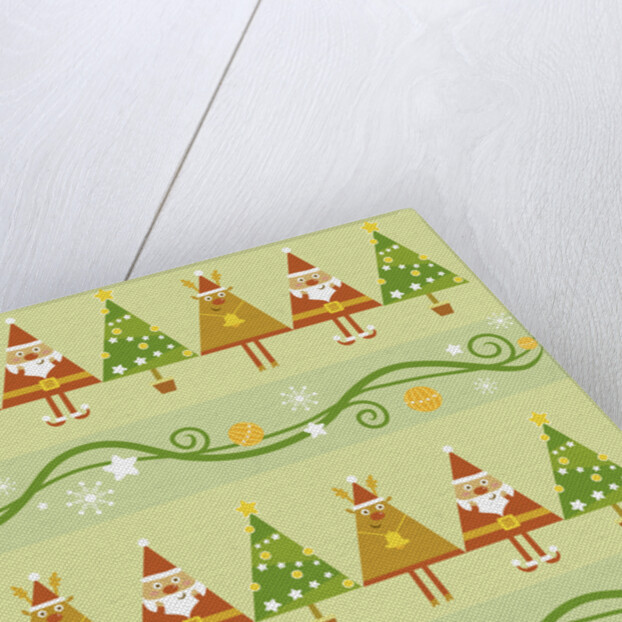 Christmas with santa, rudolph trees by Anonymous