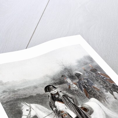 Napoleon Bonaparte on horseback. Painting by Jan Van Chelminski