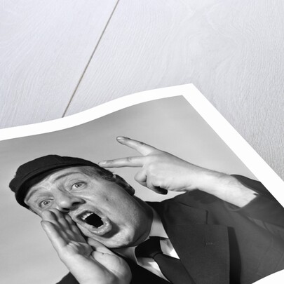 1950s baseball umpire calling a ball or a strike or an out looking at camera by Anonymous