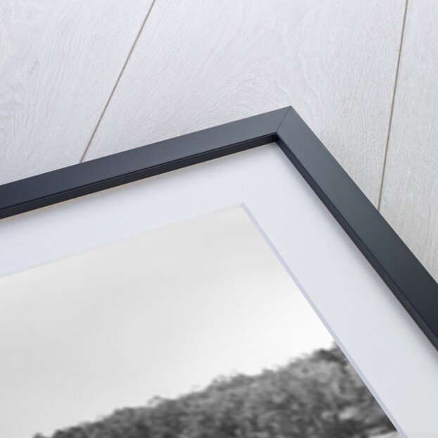 1930s three fishermen standing beside canoe holding fishing gear net backpack lake of the woods ontario by Anonymous