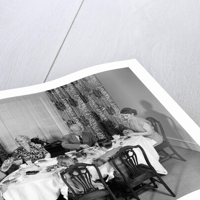 1950s three generation family dinner by Anonymous