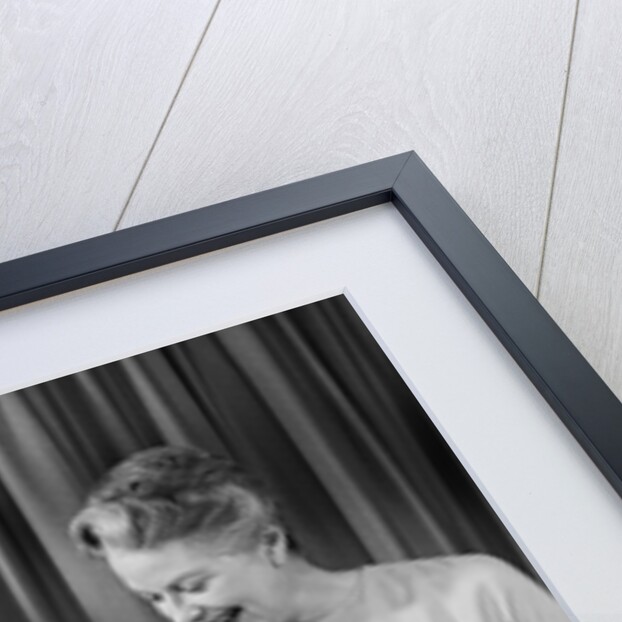 1960s grandmother grandson roast turkey thanksgiving dinner by Anonymous