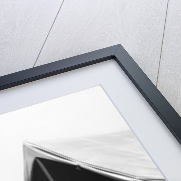 1930s three teen girls doing exercise in a row with arms extended by tent summer camp by Anonymous