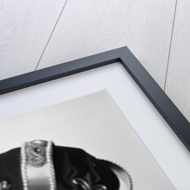 1970s portrait woman wearing queen's crown looking at camera by Anonymous