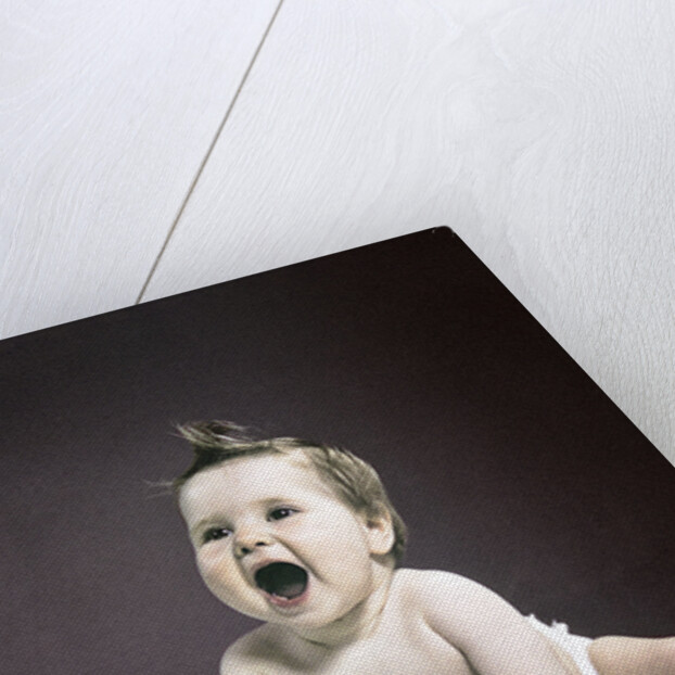 1940s 1950s laughing happy baby by Anonymous