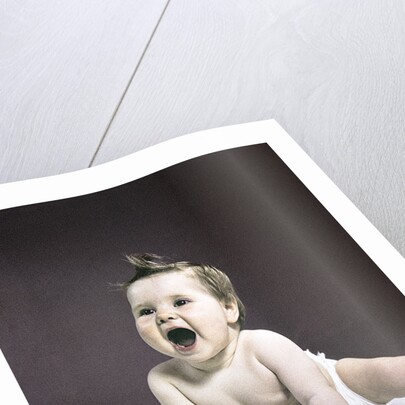 1940s 1950s laughing happy baby by Anonymous