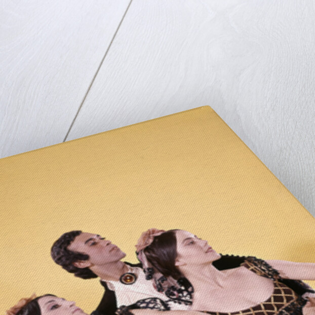 1970s spanish ballet dancer man two women costumes posed together by Anonymous