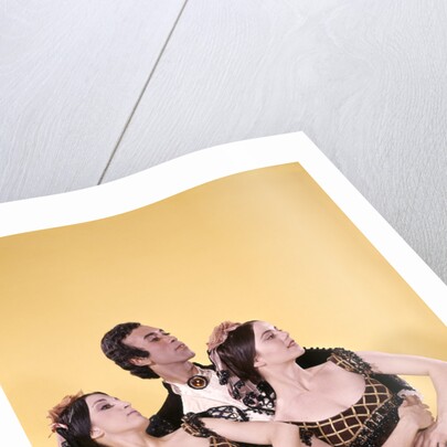 1970s spanish ballet dancer man two women costumes posed together by Anonymous