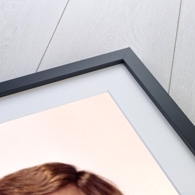 1970s man portrait head shoulders blue shirt laughing toothy smile by Anonymous