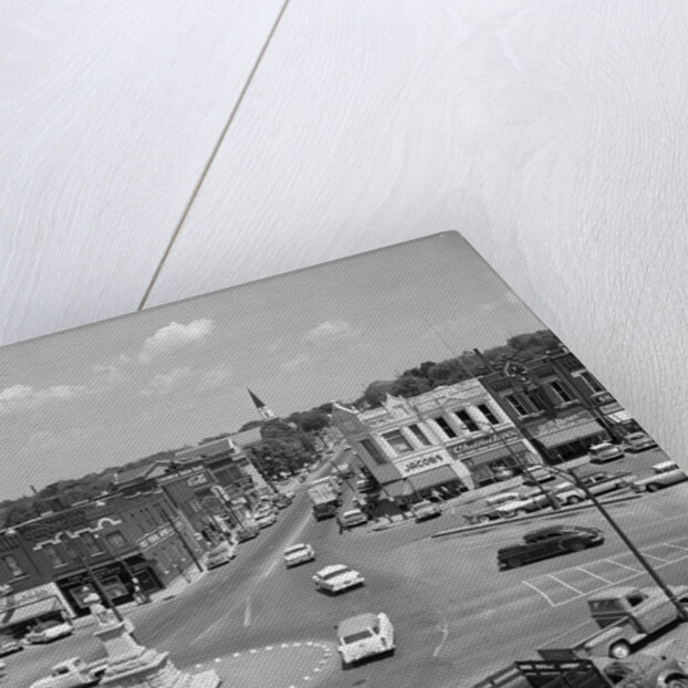 1950s main street of small town america town square lebanon tennessee by Anonymous