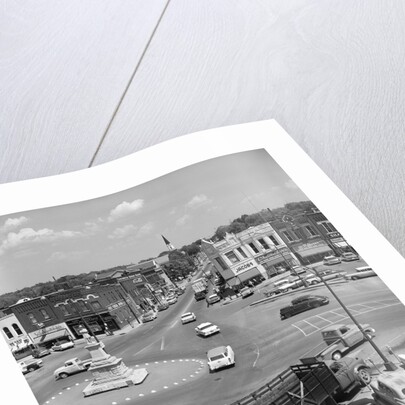 1950s main street of small town america town square lebanon tennessee by Anonymous