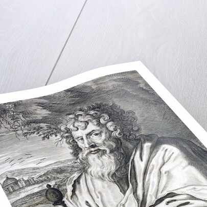 Saint Paul. An engraving by Gaspar Hubern of an original by Peter Paul Rubens