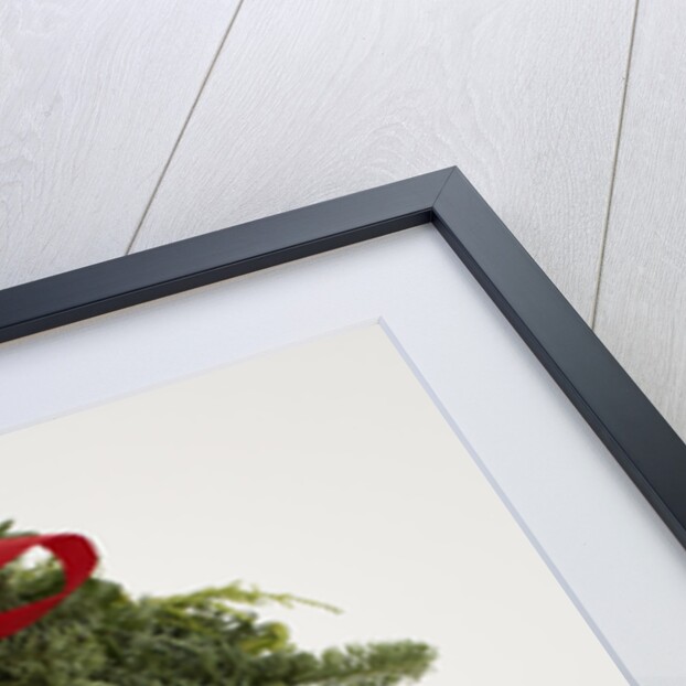 Green door wreath by Anonymous