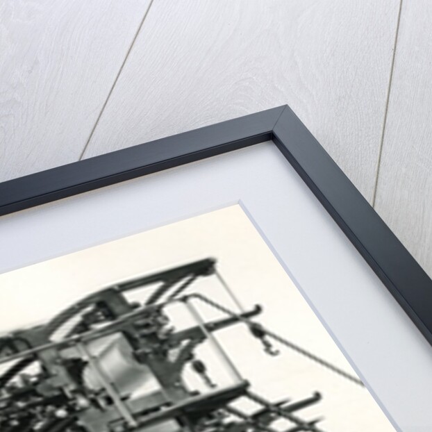 Vintage newspaper printing and folding machine by Anonymous