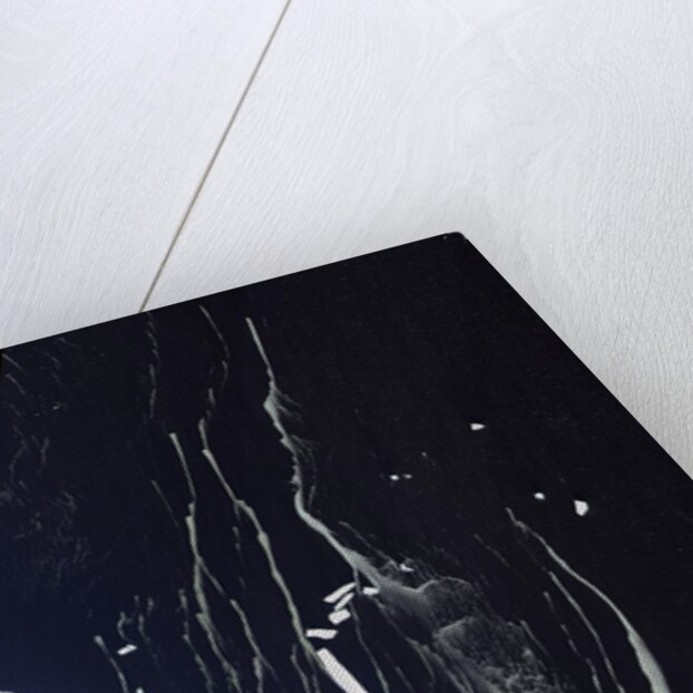 Satellite view of icebergs off the Amery Ice Shelf in Antarctica by Anonymous