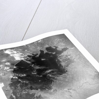 Satellite view of the Aral Sea in 1964 by Anonymous