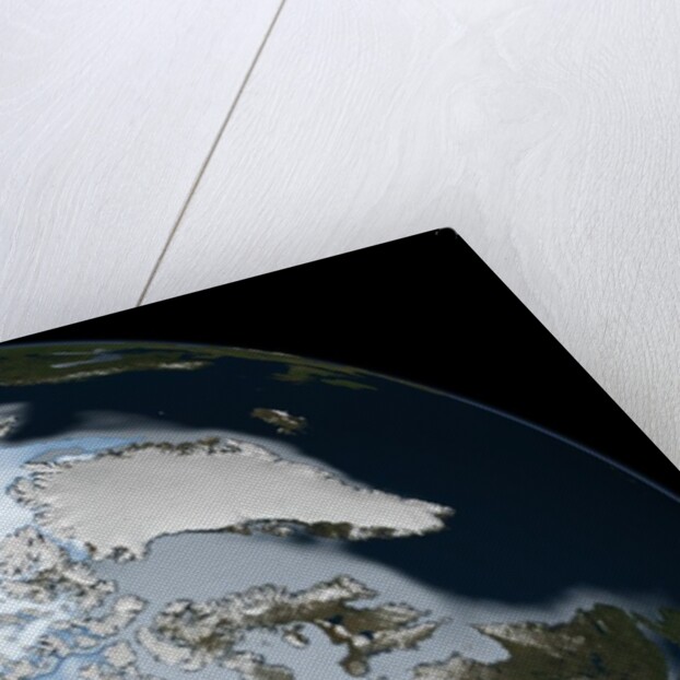Satellite view of multi-year sea ice in the Arctic Ocean in 1980 by Anonymous