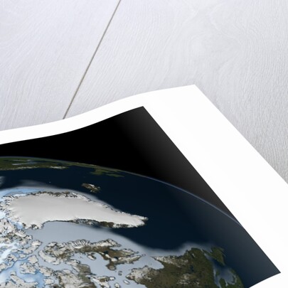 Satellite view of multi-year sea ice in the Arctic Ocean in 1980 by Anonymous