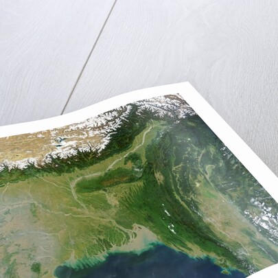 Satellite view of Bangladesh and the Ganges-Brahmaputra Delta by Anonymous