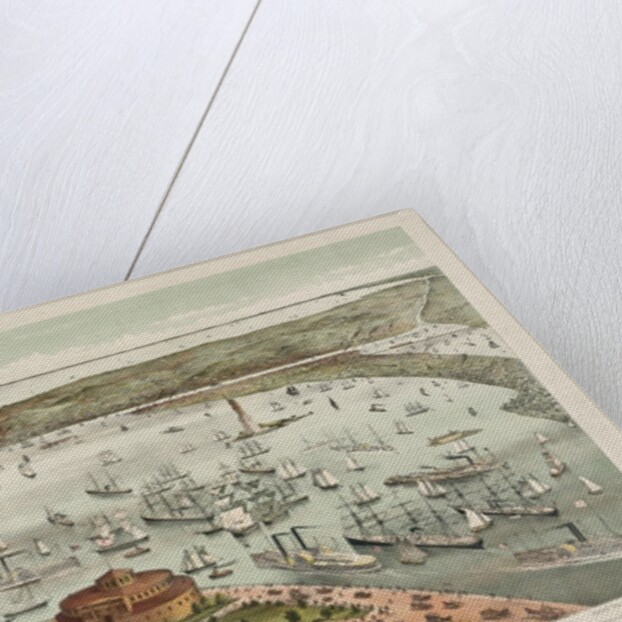 The Port of New York - Birds Eye View from the Battery, Looking South by Currier & Ives