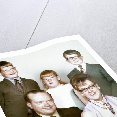 Family portrait of young family, ca. 1971. by Anonymous