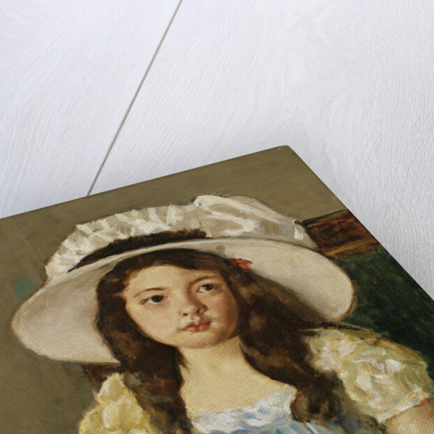 Francoise Wearing a Big White Hat by Mary Cassatt