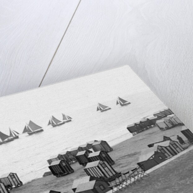 Beach scene in Victorian England, ca. 1900. by Anonymous